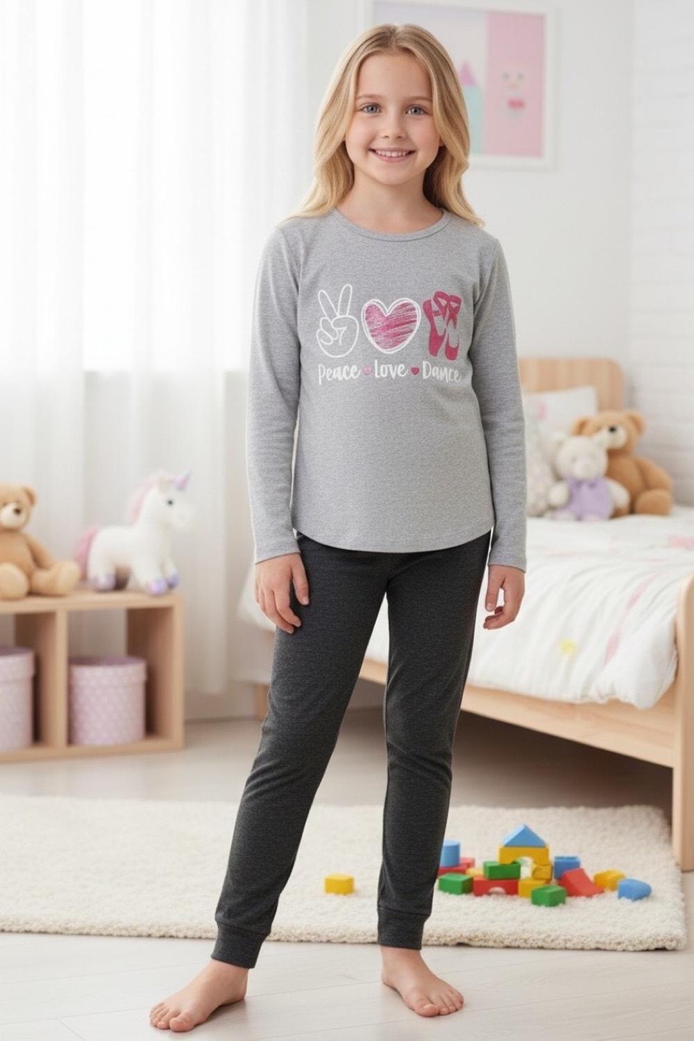 Pijama Niña Estampado Peace Love Dance K710002-2529-0