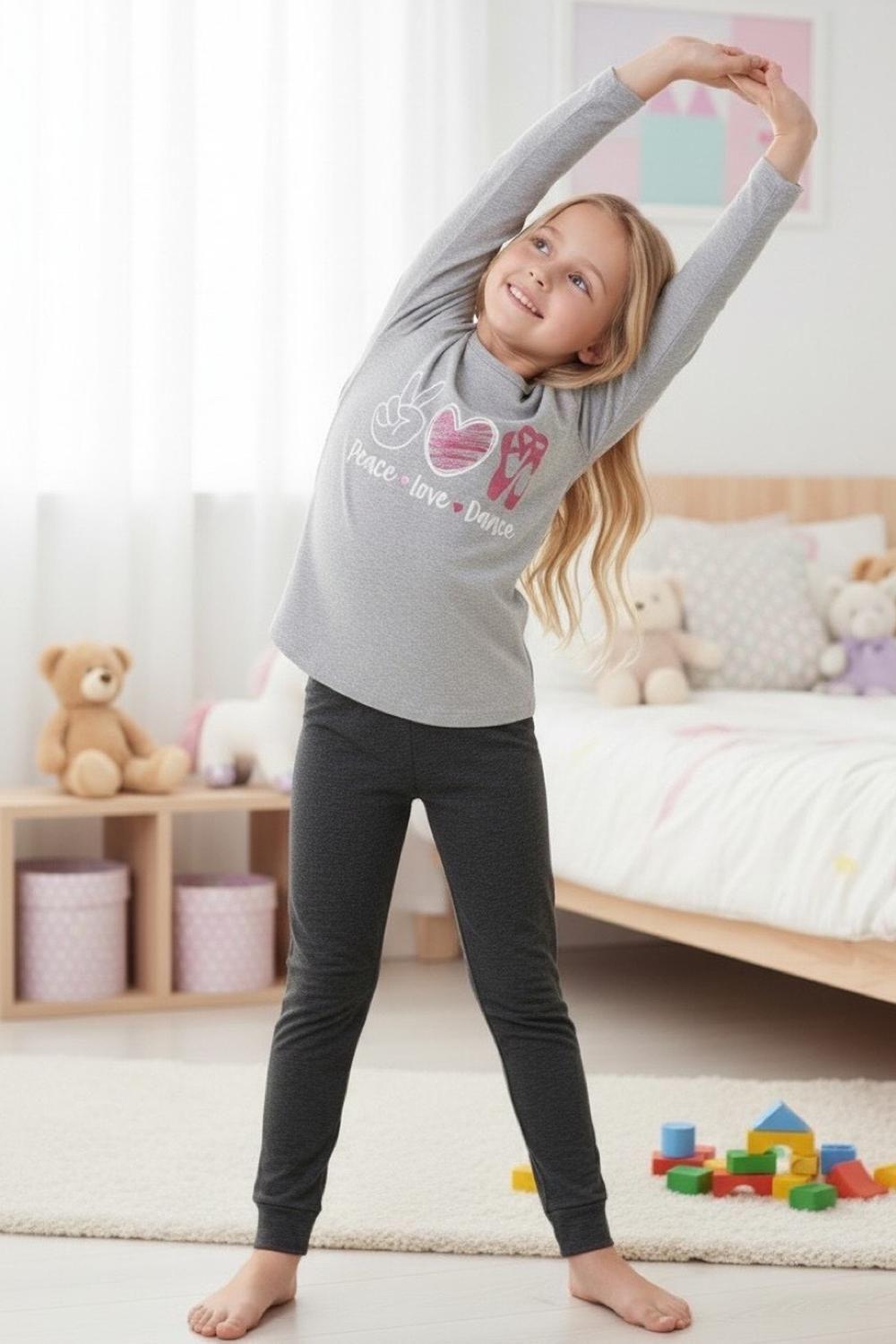 Pijama Niña Estampado Peace Love Dance K710002-2529-1