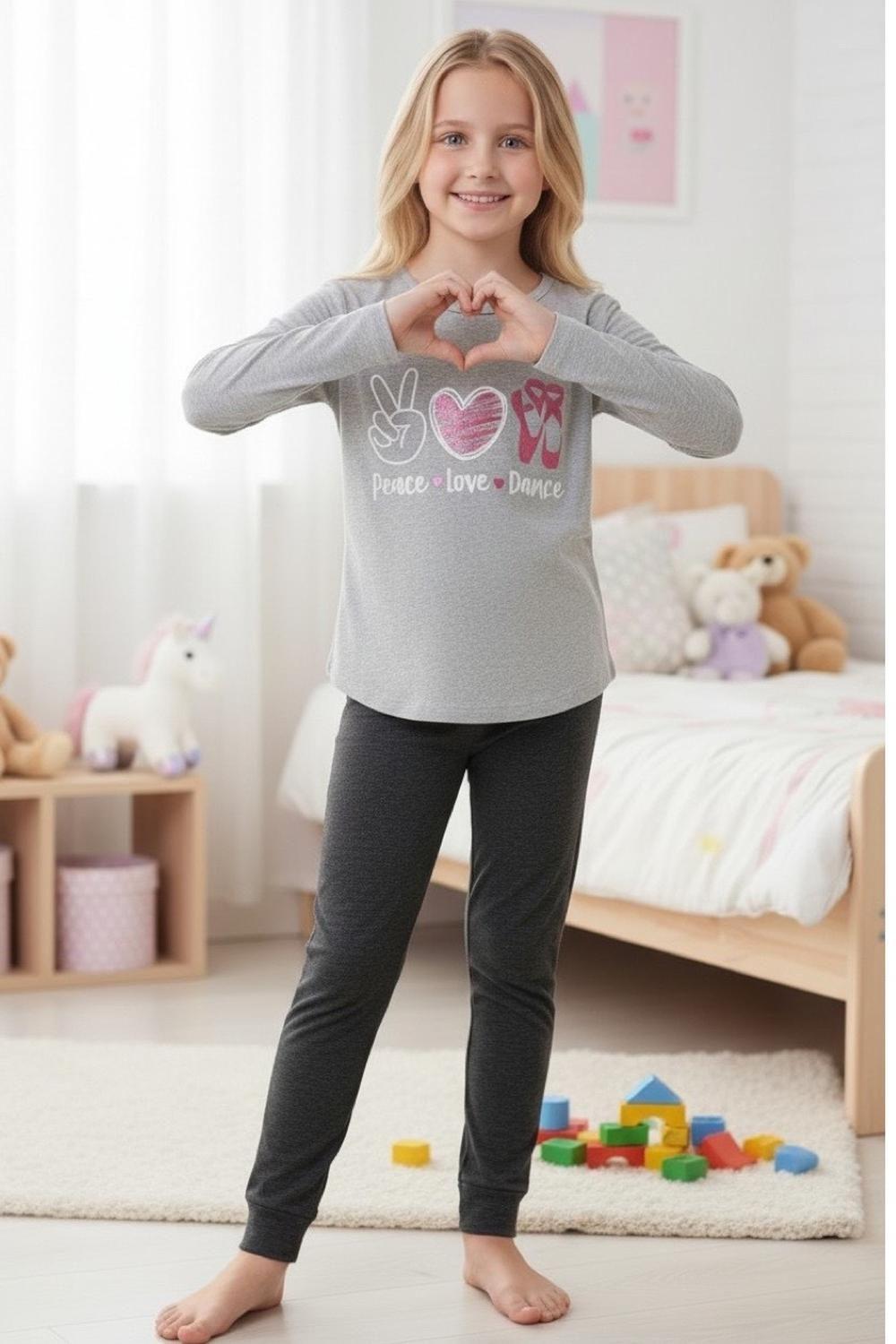Pijama Niña Estampado Peace Love Dance K710002-2529-3