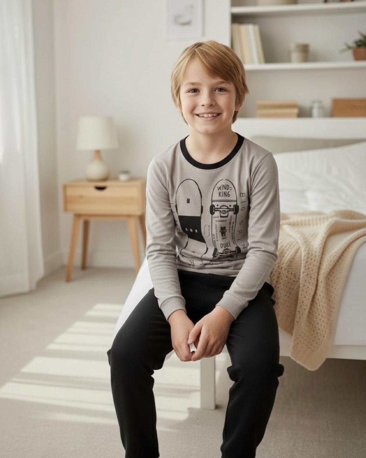Pijama Niño Algodón Estampado Skate K760004-3703-2