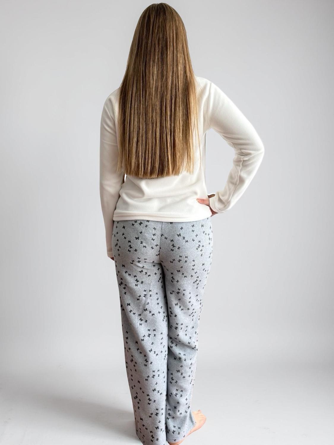 Pijama Micropolar Mujer Hello Kitty S1021240-Ivory-13-5