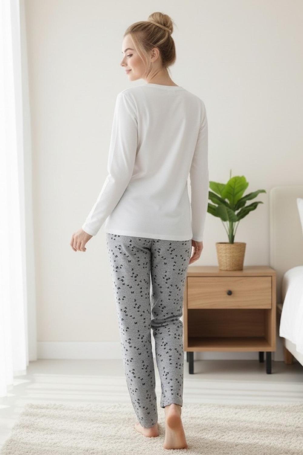 Pijama Micropolar Mujer Hello Kitty S1021240-Ivory-13-3