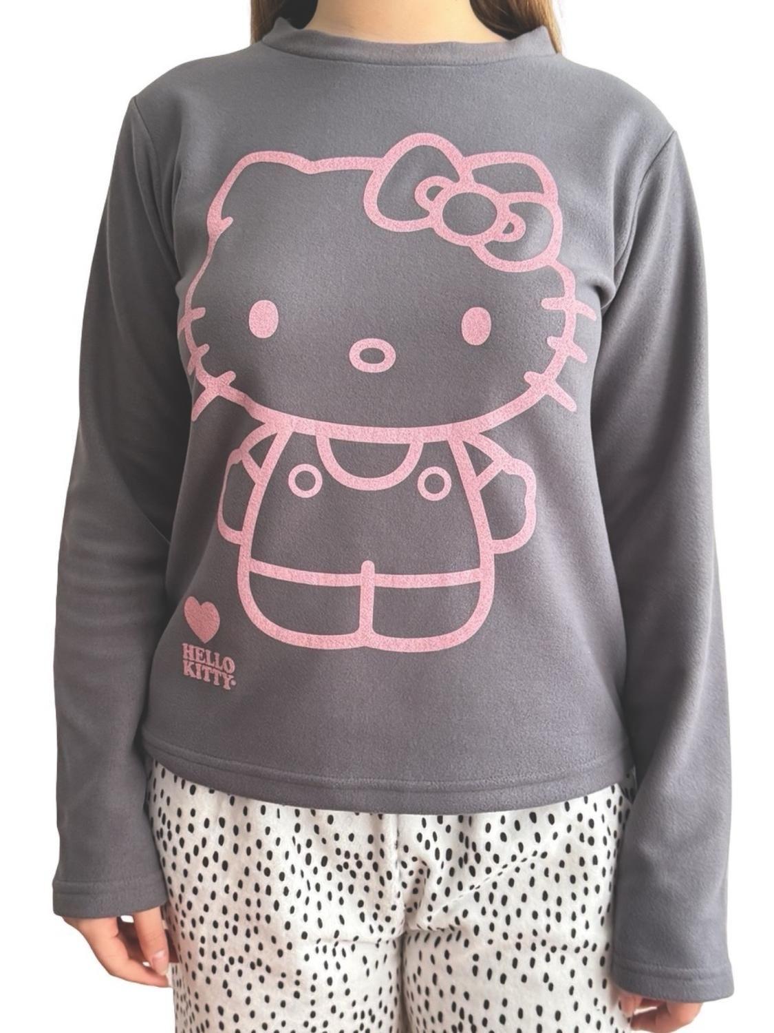 Pijama Micropolar Mujer Hello Kitty S1021239-Acero-05-1