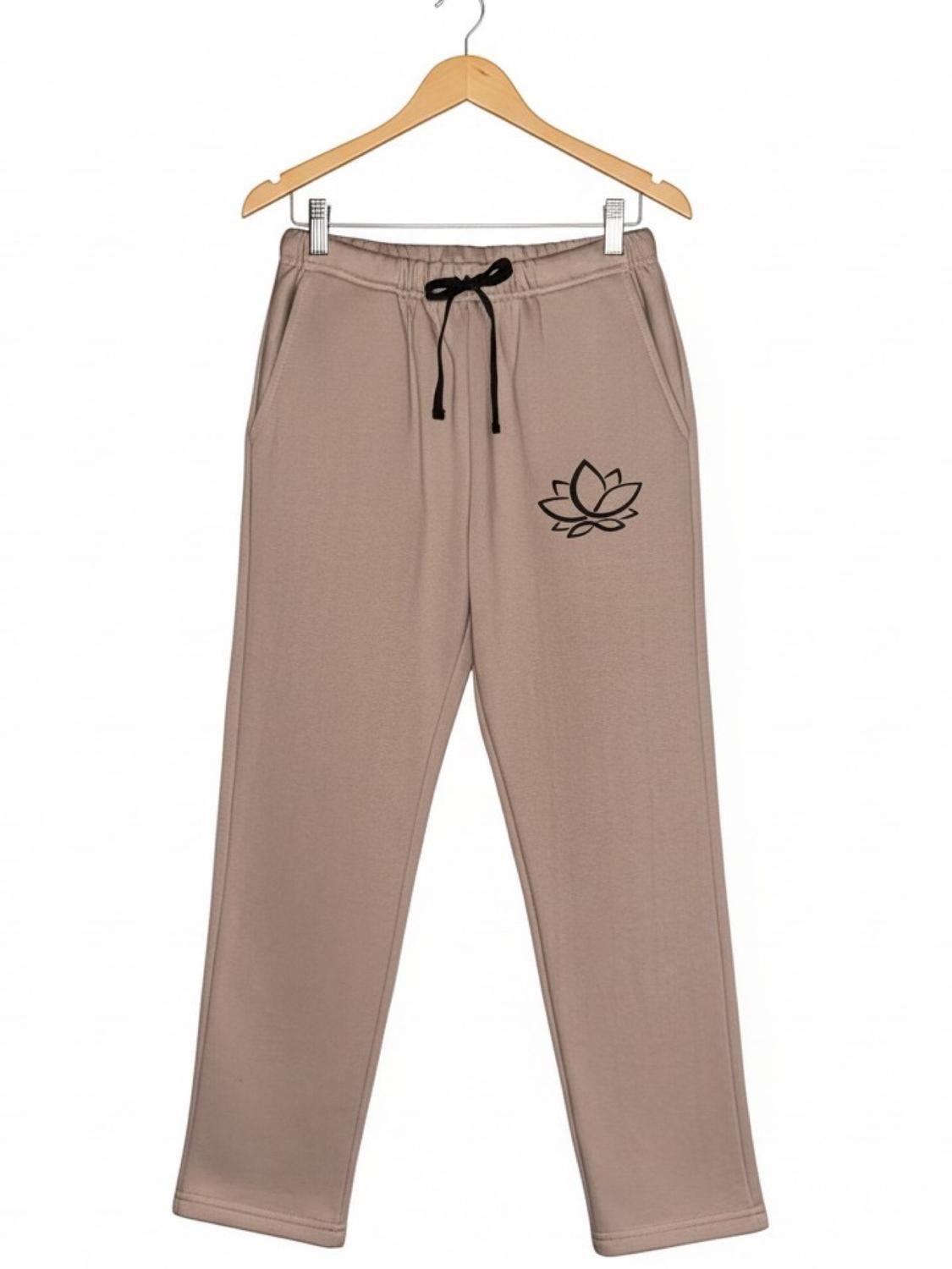 Set Franela Mujer Estampado Flor de Loto Beige-6