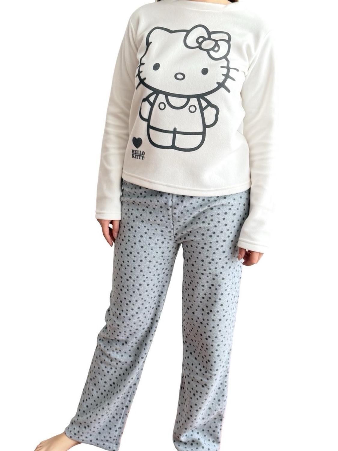 Pijama Micropolar Mujer Hello Kitty S1021240-Ivory-04-2
