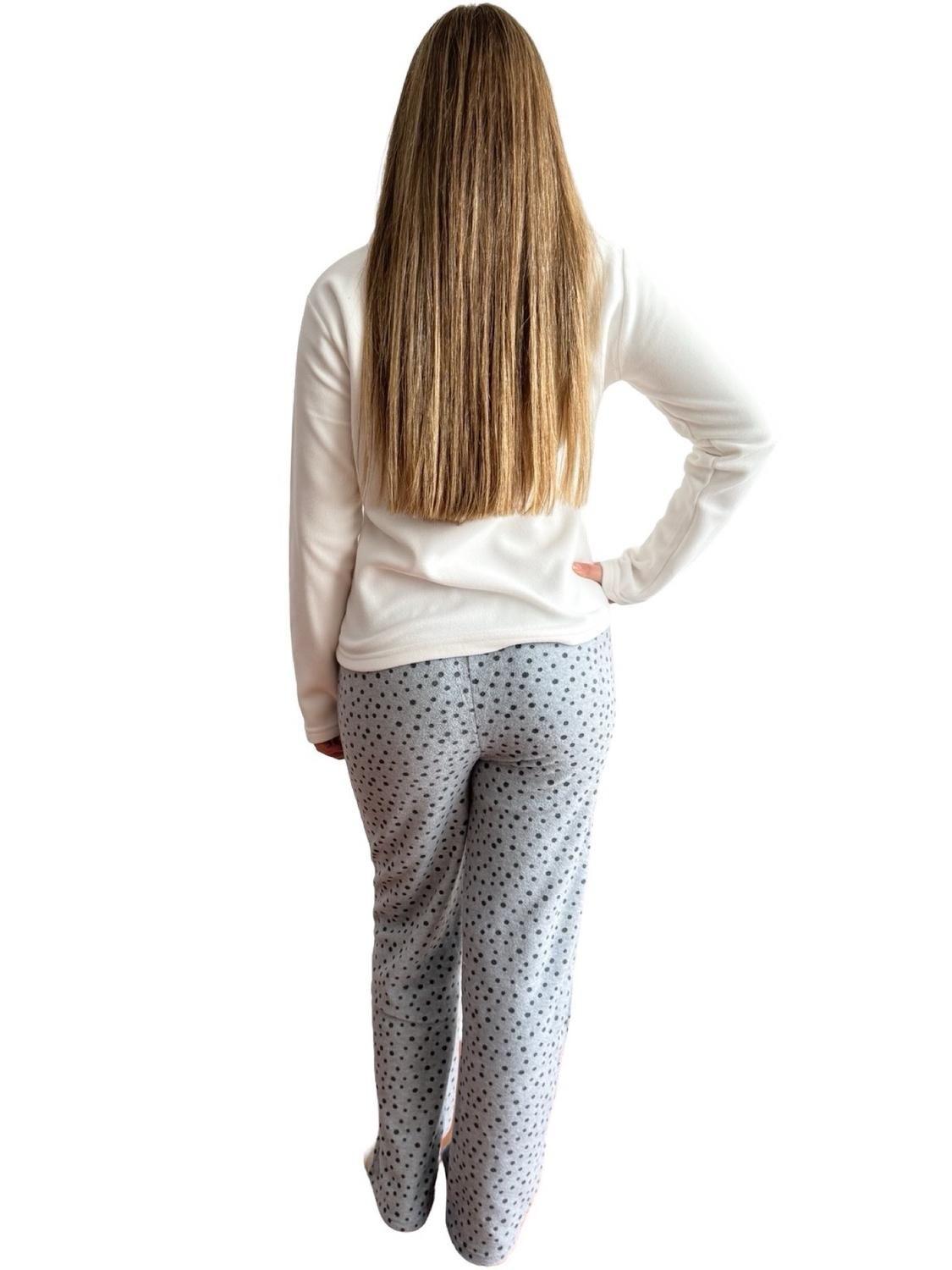 Pijama Micropolar Mujer Hello Kitty S1021240-Ivory-04-4