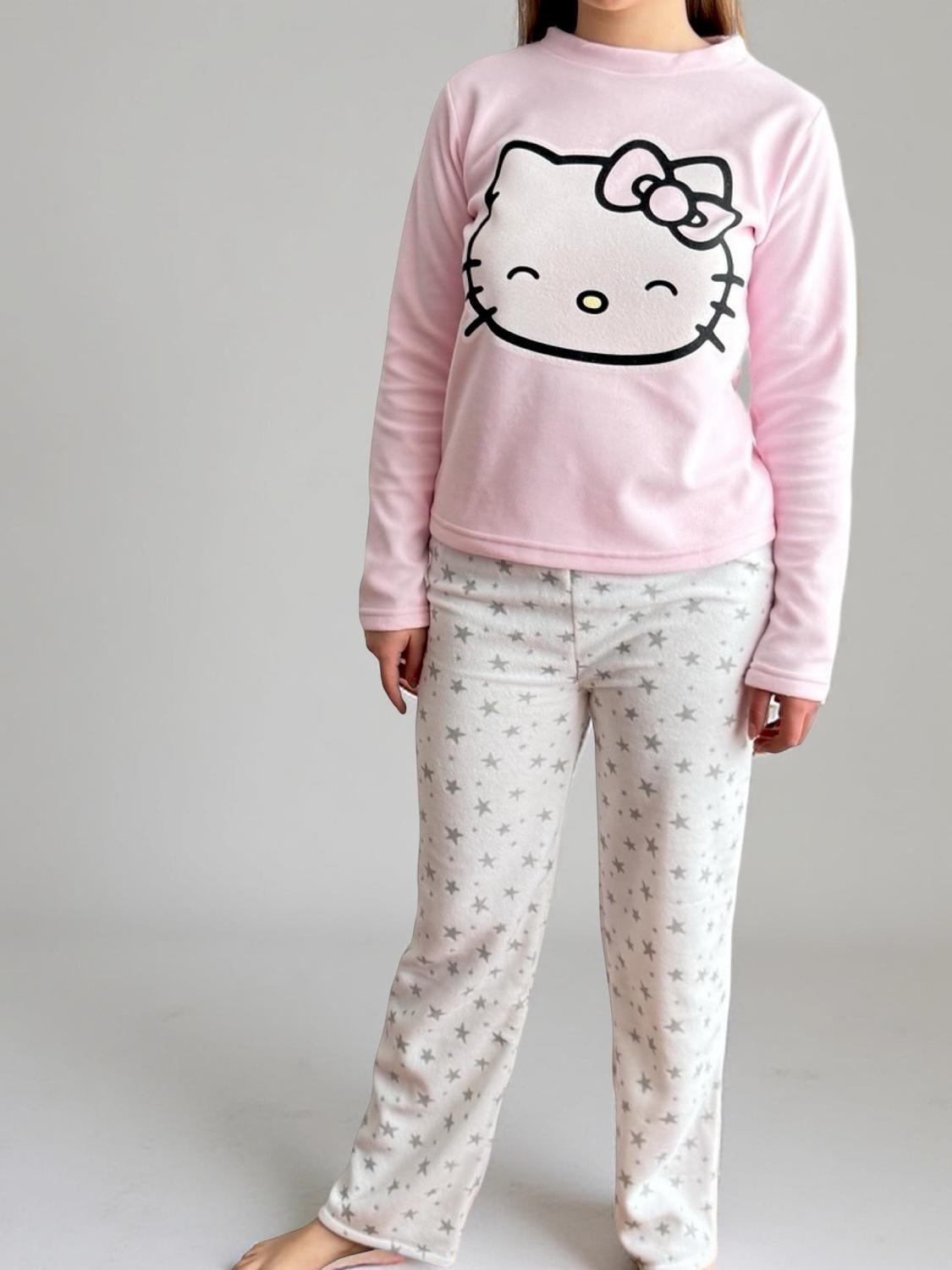 Pijama Micropolar Mujer Hello Kitty S1021219-Rosado-07-2