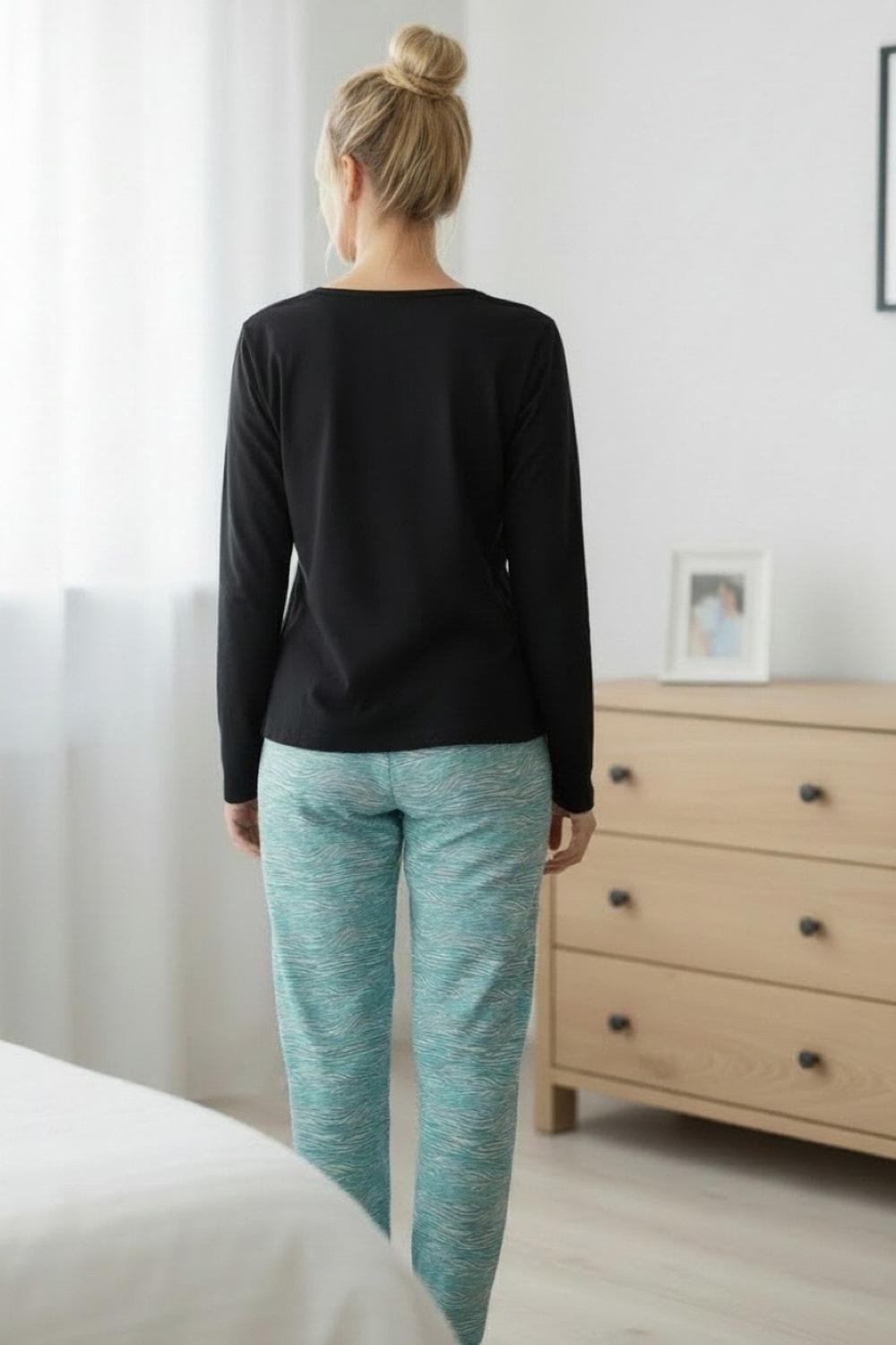 Pijama Mujer Algodón Retro Music Full Print-3