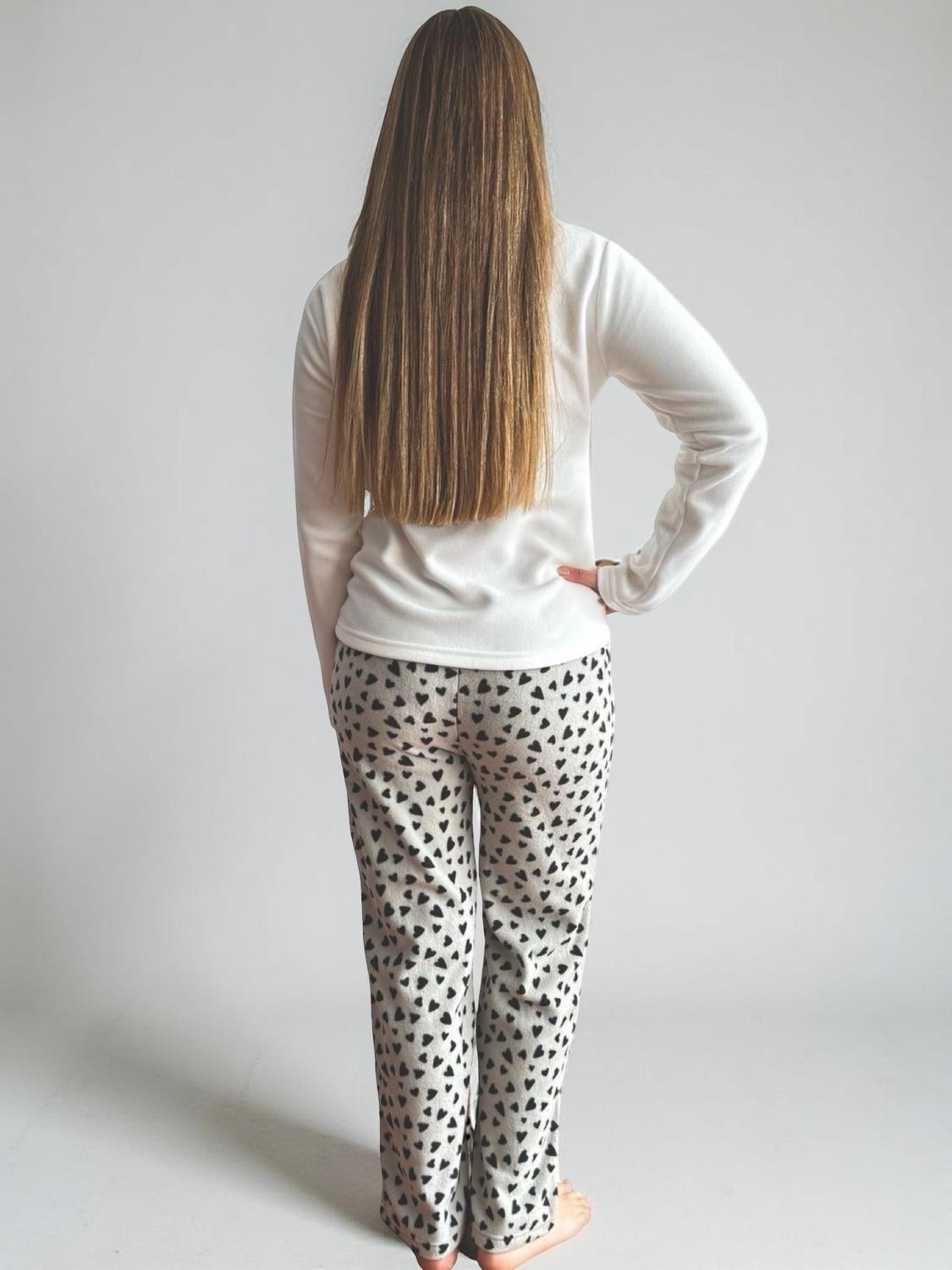 Pijama Micropolar Mujer Hello Kitty S1021240-Ivory-01-4