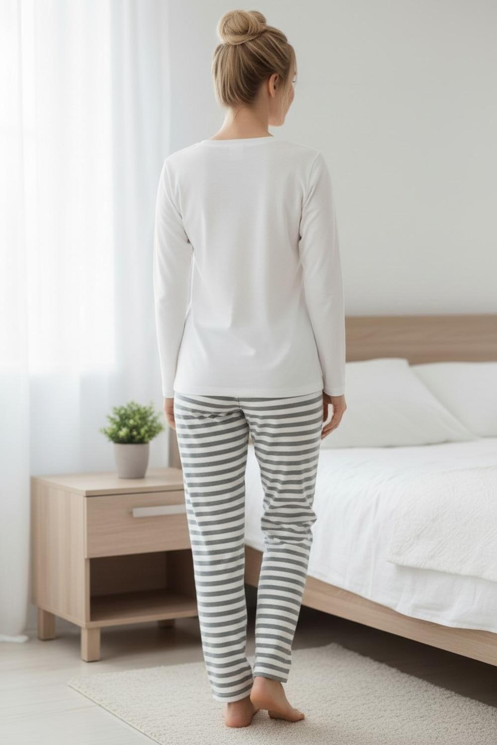 Pijama Micropolar Mujer Hello Kitty S1021240-Ivory-11-3