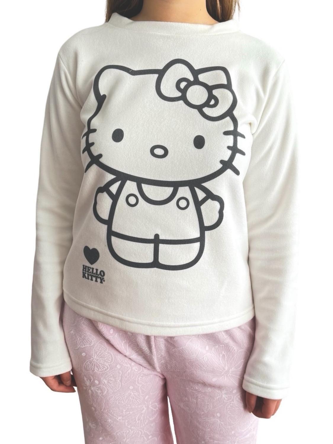 Pijama Micropolar Mujer Hello Kitty S1021240-Ivory-07-1