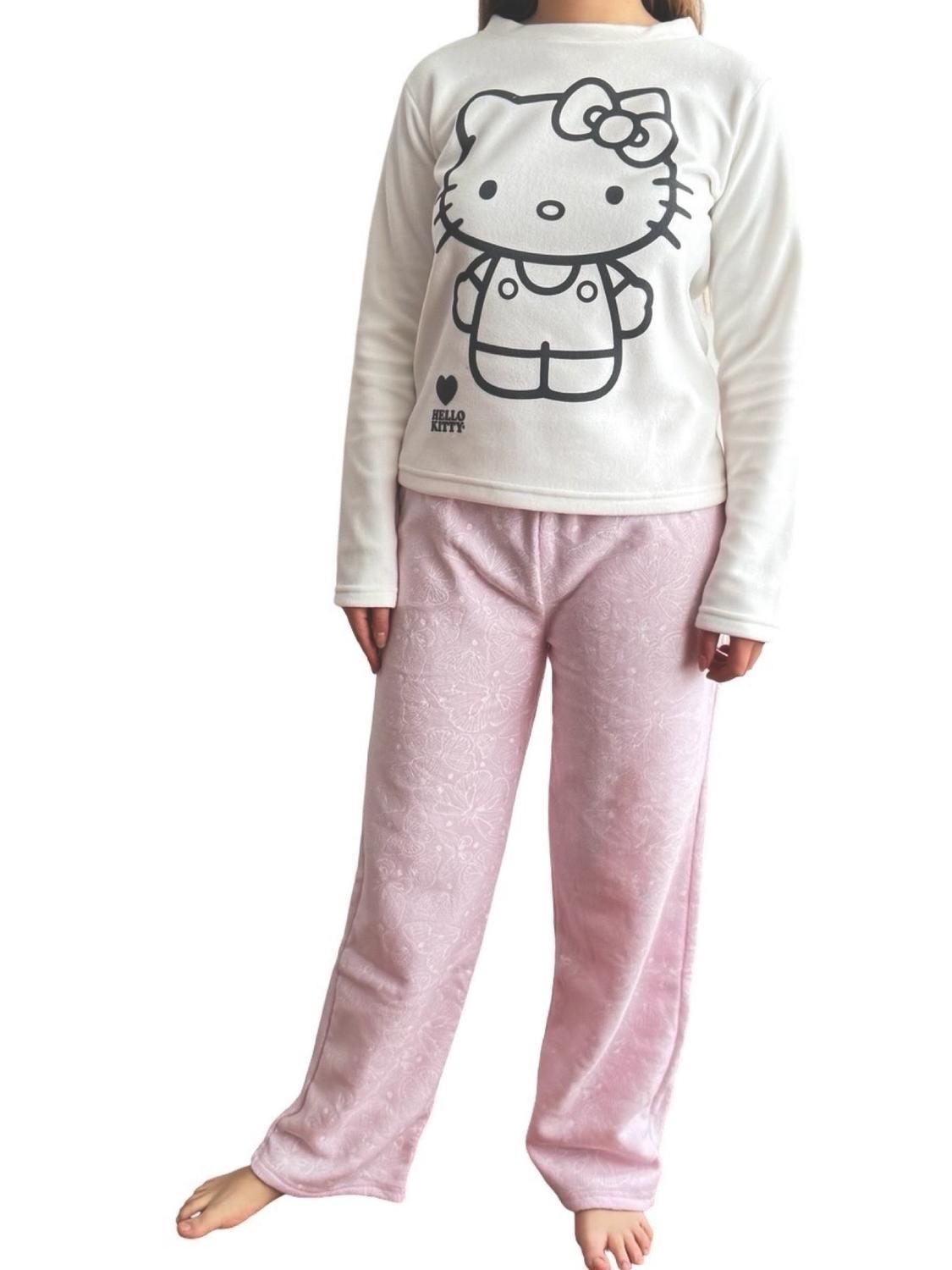 Pijama Micropolar Mujer Hello Kitty S1021240-Ivory-07-2