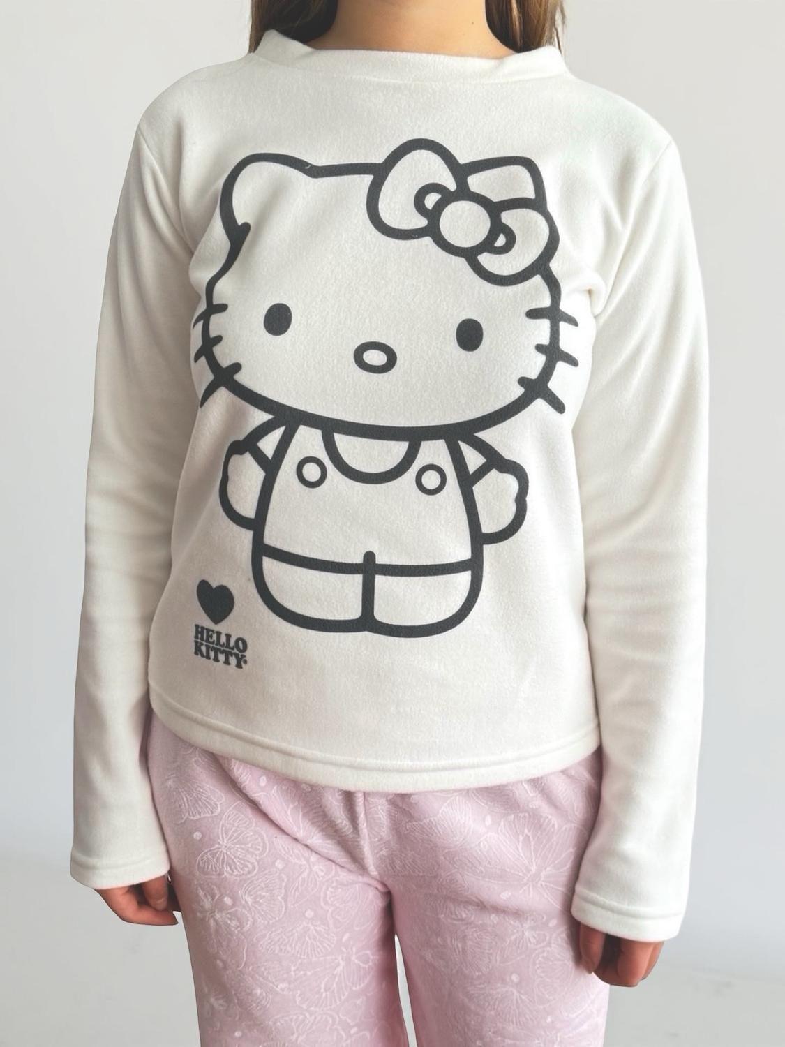 Pijama Micropolar Mujer Hello Kitty S1021240-Ivory-07-1