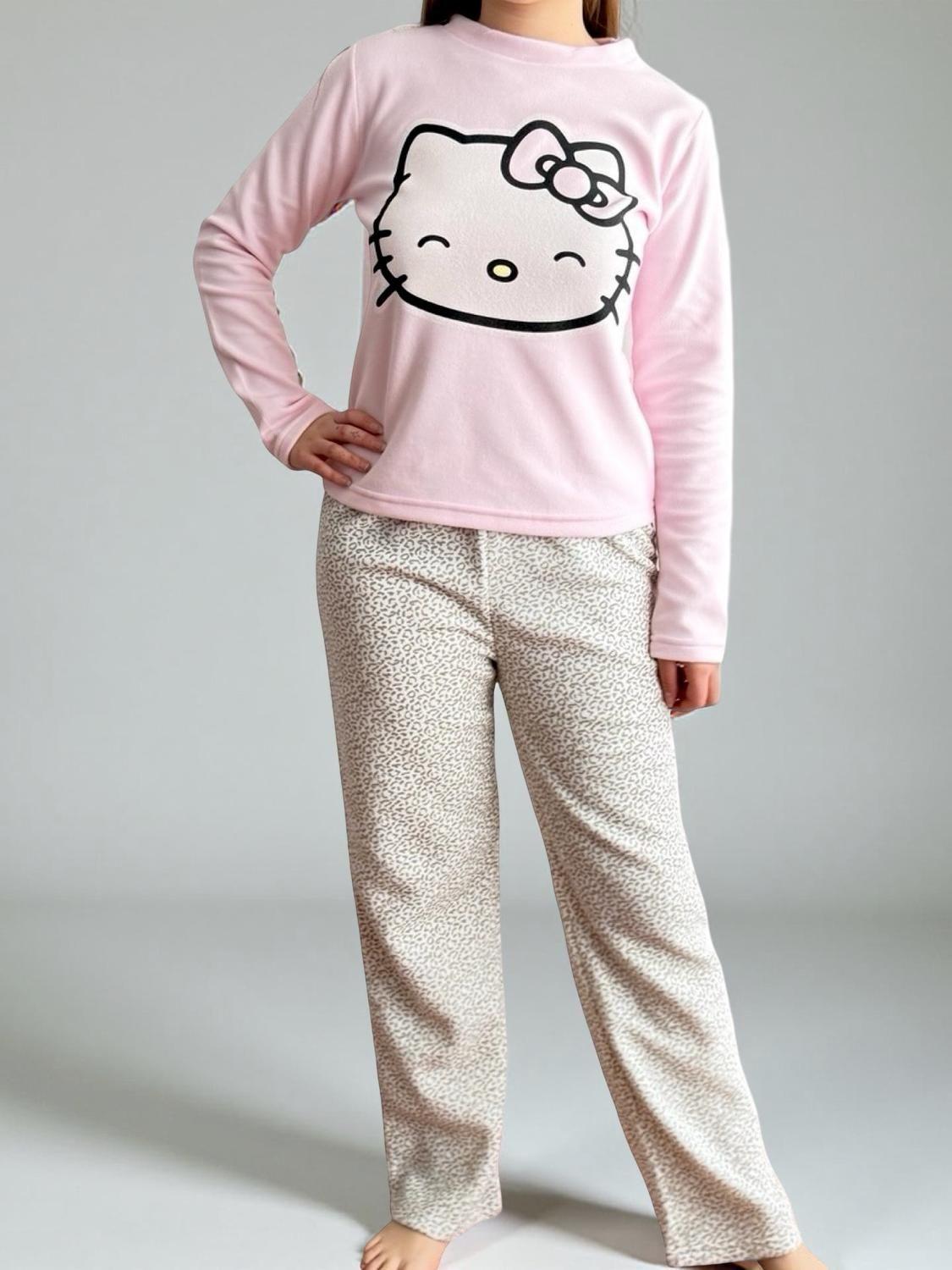 Pijama Micropolar Mujer Hello Kitty S1021219-Rosado-02-0