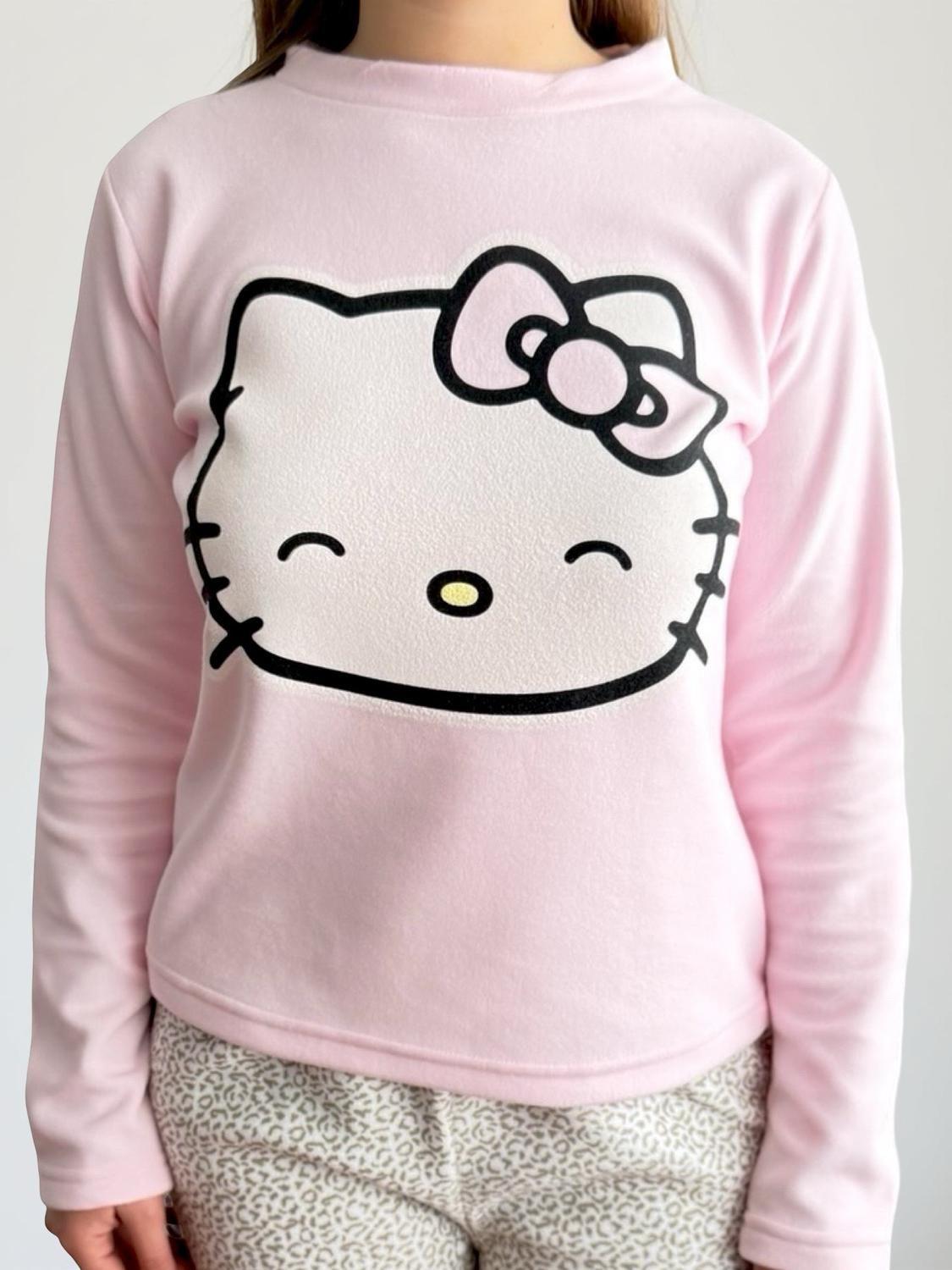 Pijama Micropolar Mujer Hello Kitty S1021219-Rosado-02-1
