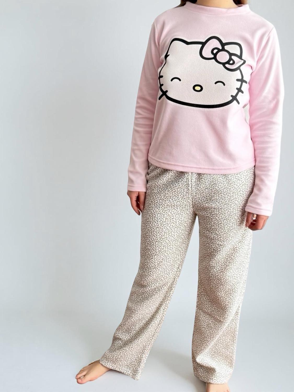 Pijama Micropolar Mujer Hello Kitty S1021219-Rosado-02-2