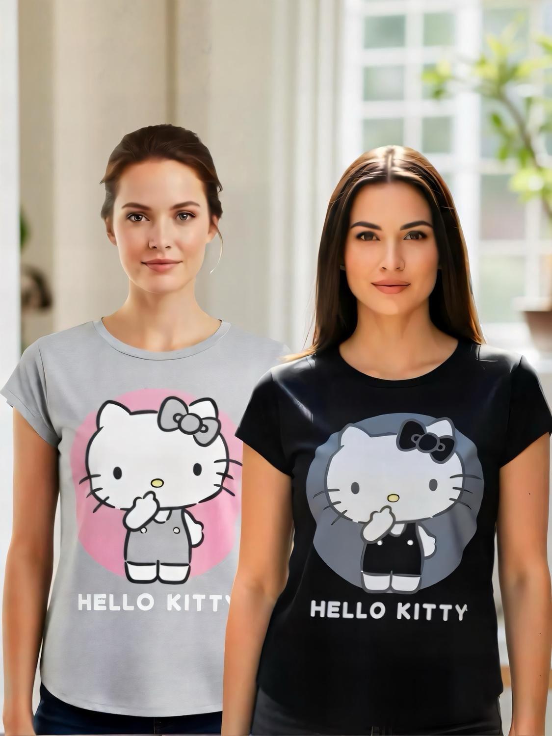 Pack 2 Poleras Pijama Mujer Hello Kitty s1021221-2503-0
