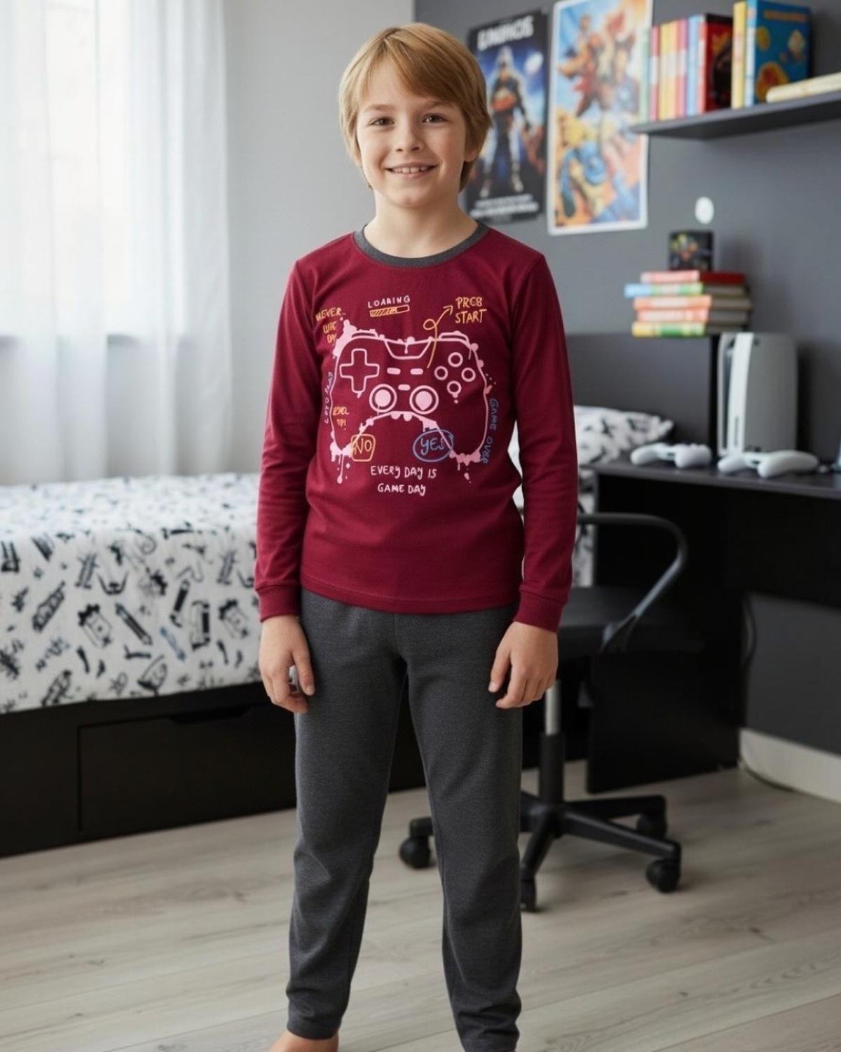 Pijama Niño Algodón Estampado Gamer K760002-1429-0