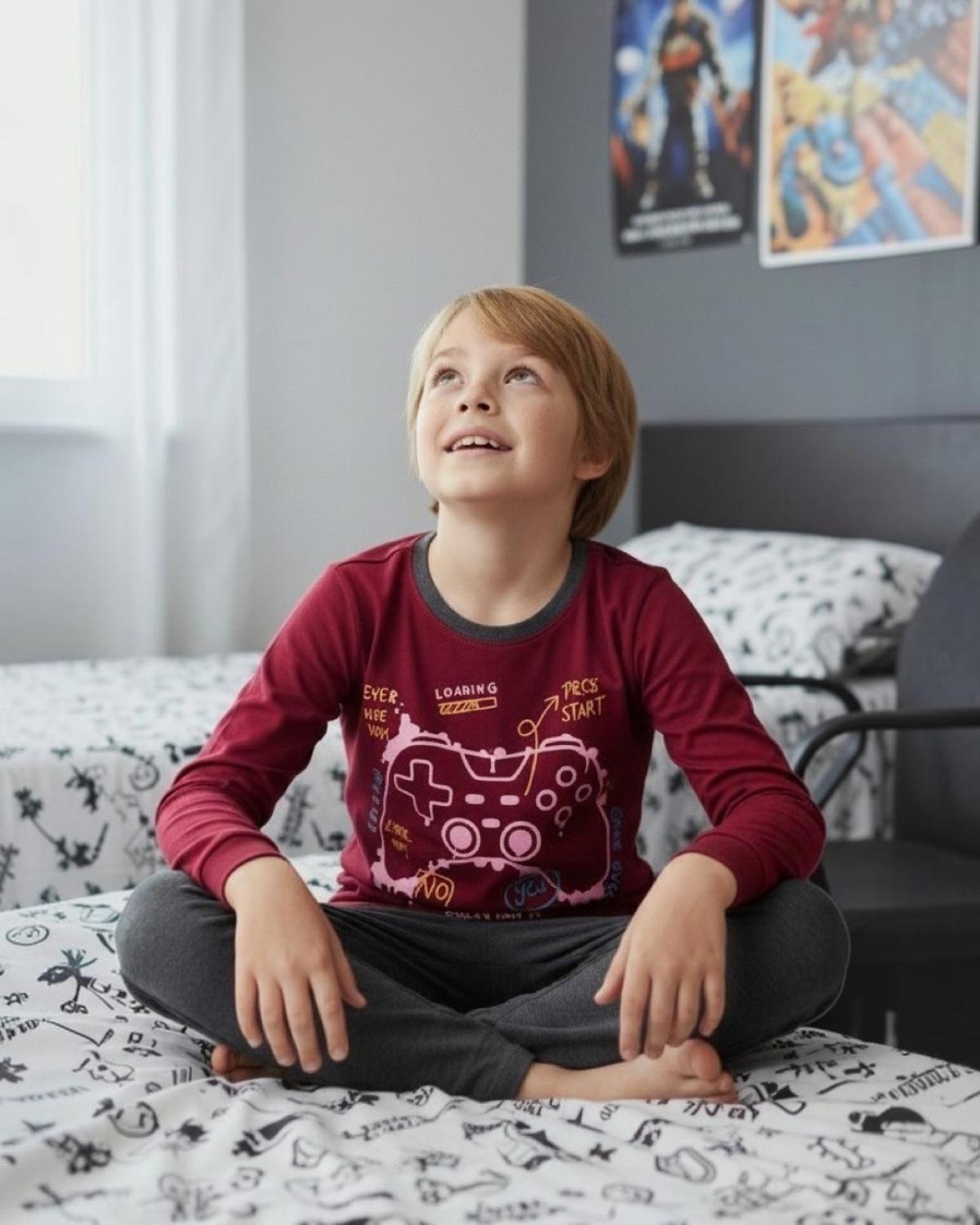 Pijama Niño Algodón Estampado Gamer K760002-1429-2