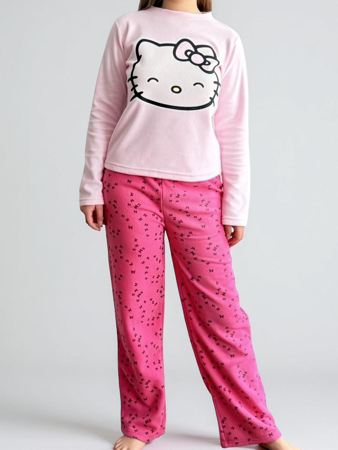 Pijama Micropolar Mujer Hello Kitty S1021219-Rosado-13-0