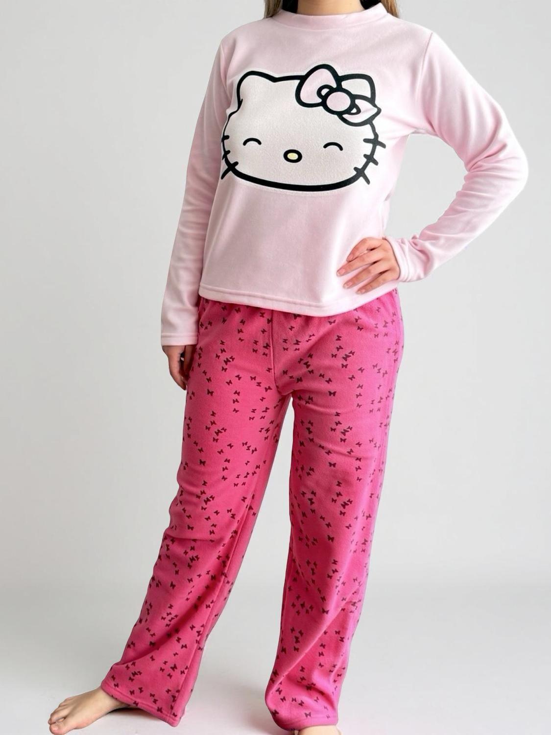 Pijama Micropolar Mujer Hello Kitty S1021219-Rosado-13-2