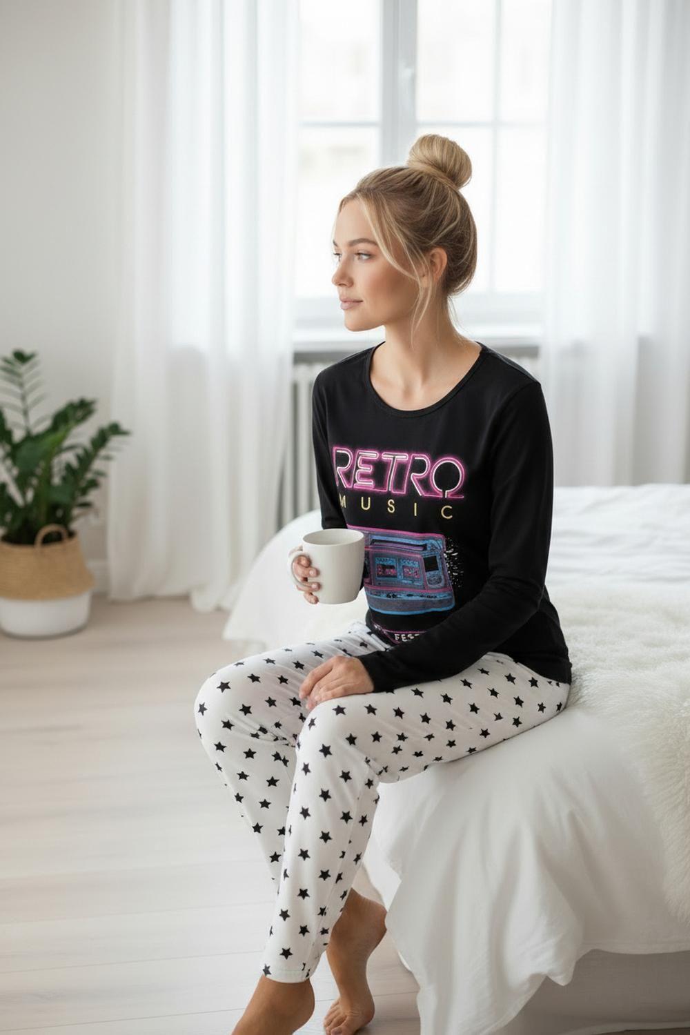 Pijama Mujer Algodón Retro Music K02001-04-1