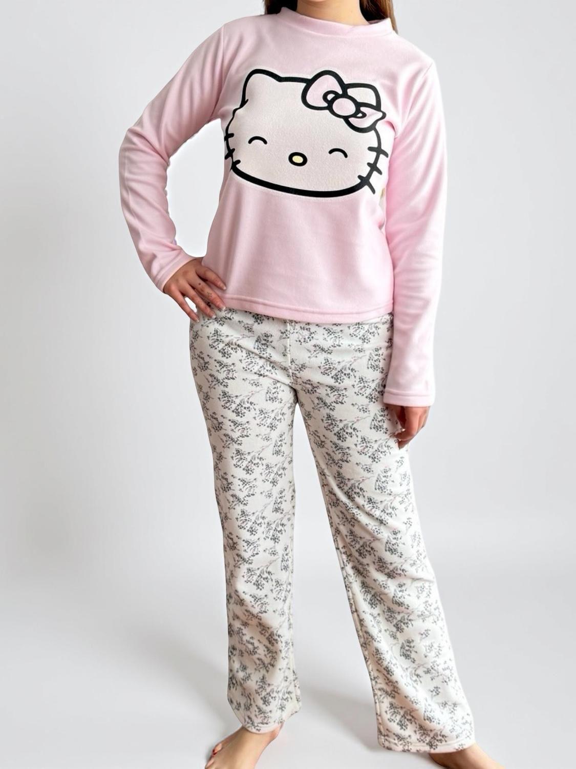 Pijama Micropolar Mujer Hello Kitty S1021219-Rosado-09-0
