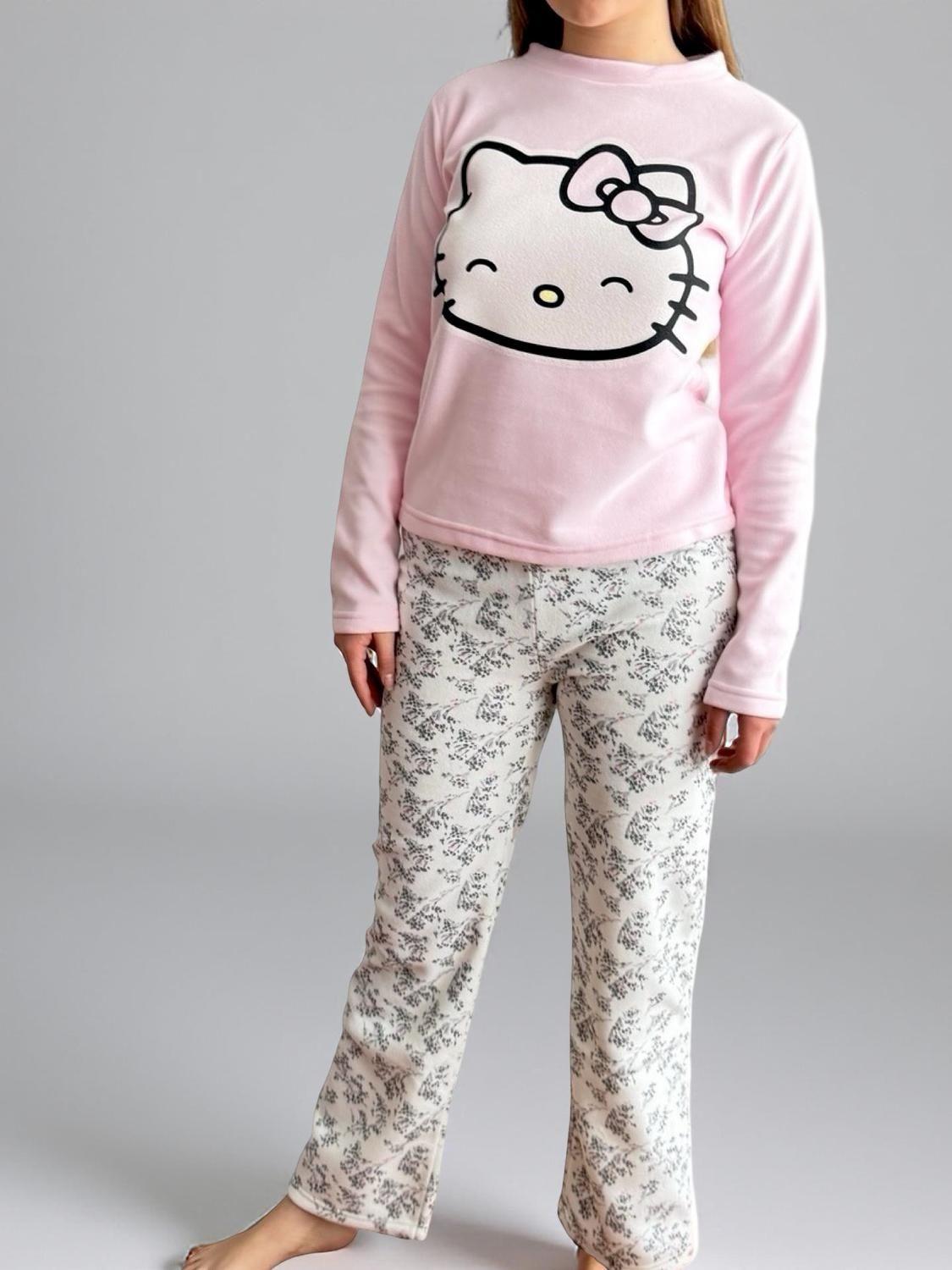 Pijama Micropolar Mujer Hello Kitty S1021219-Rosado-09-2
