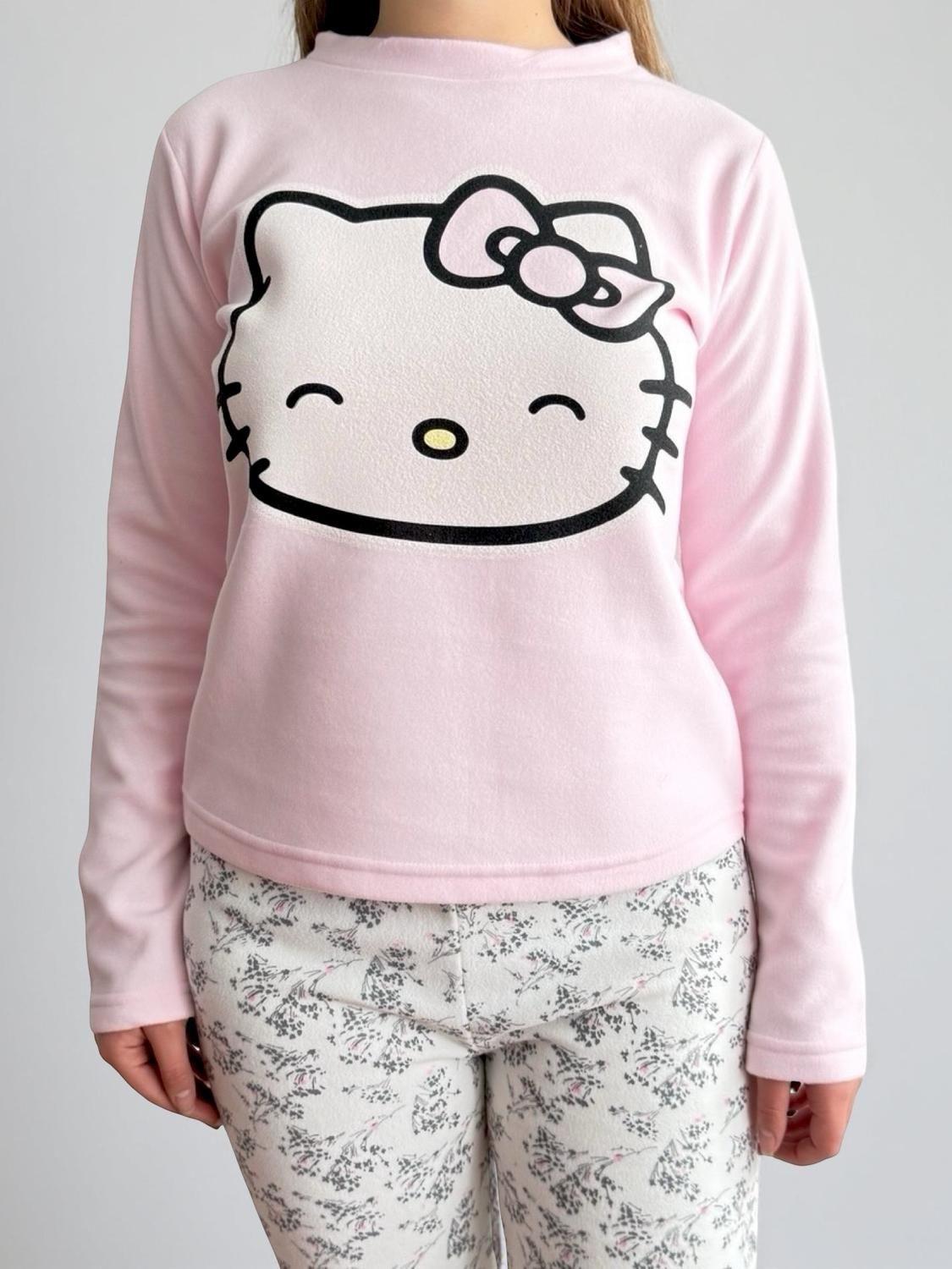 Pijama Micropolar Mujer Hello Kitty S1021219-Rosado-09-2