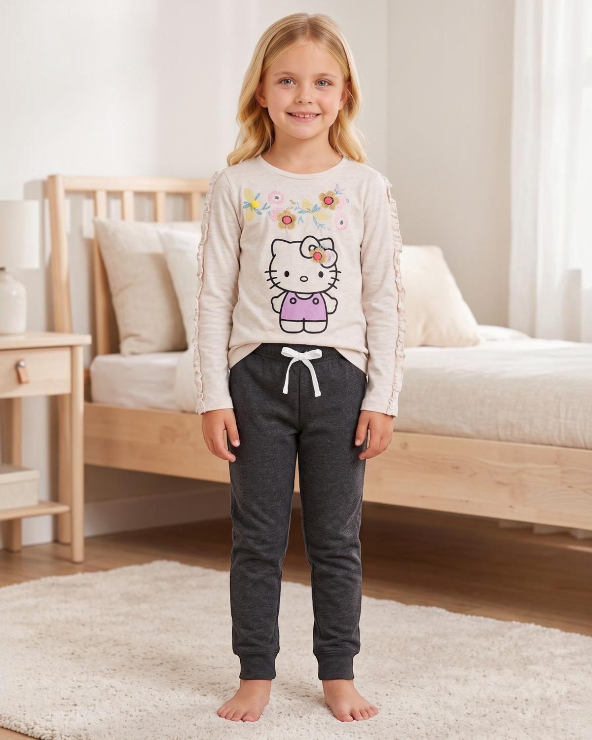 Pijama Niña Hello Kitty Beige-0