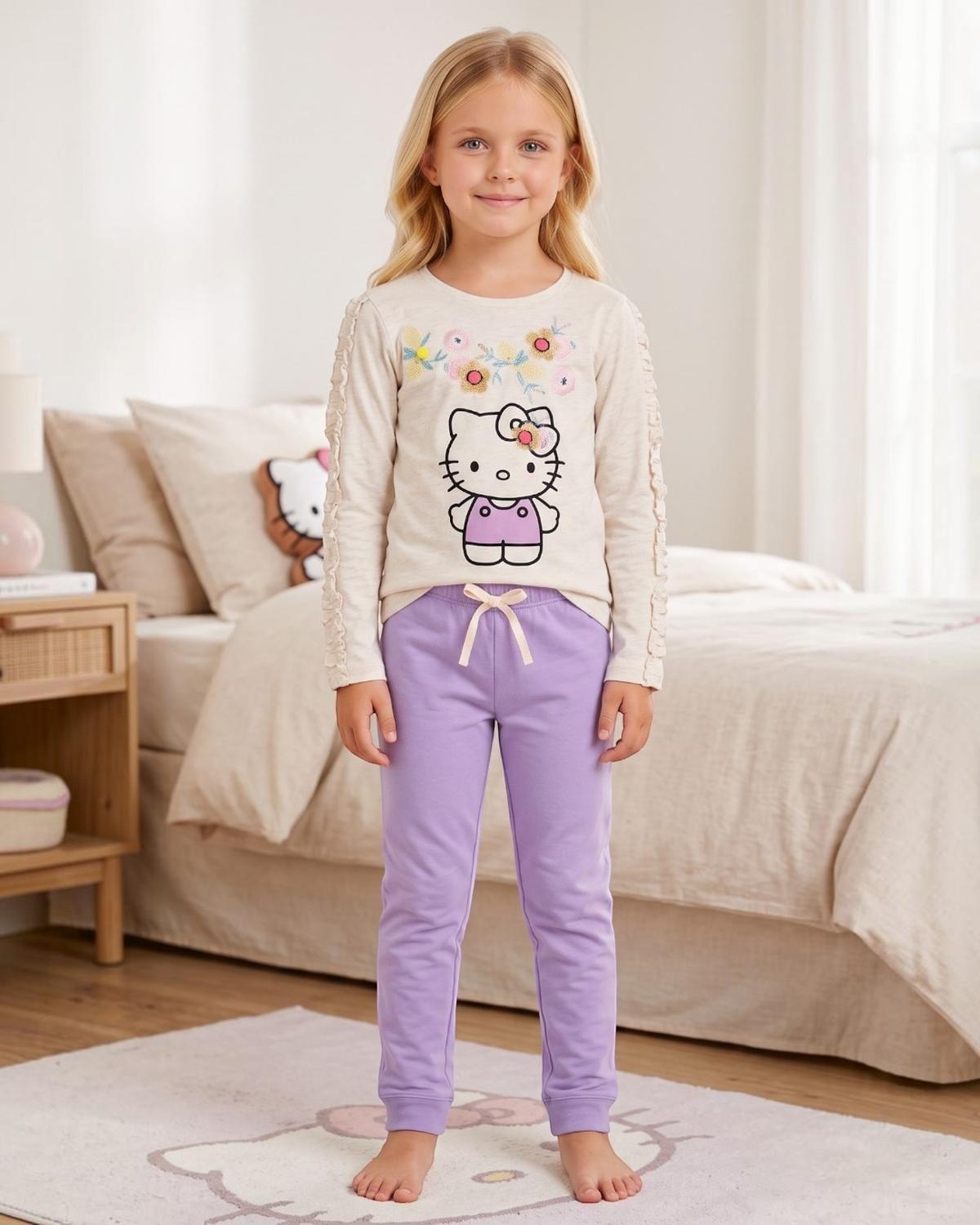 Pijama Niña Hello Kitty Beige-0