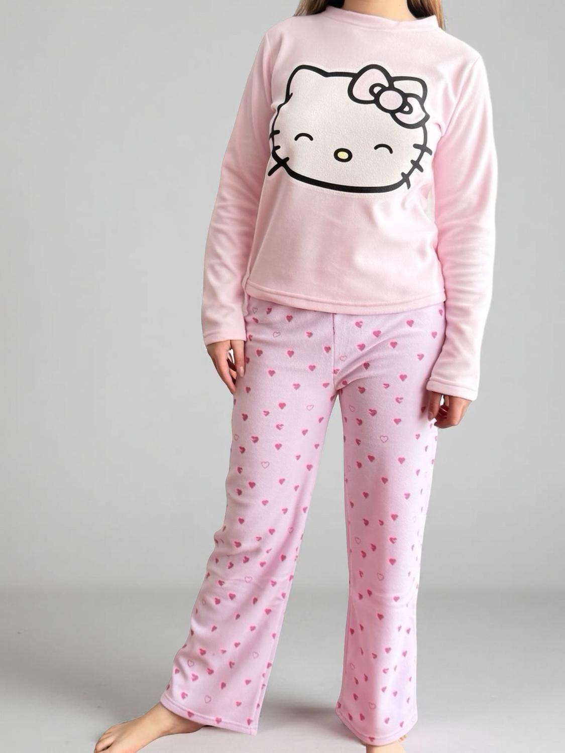 Pijama Micropolar Mujer Hello Kitty S1021219-Rosado-25-2