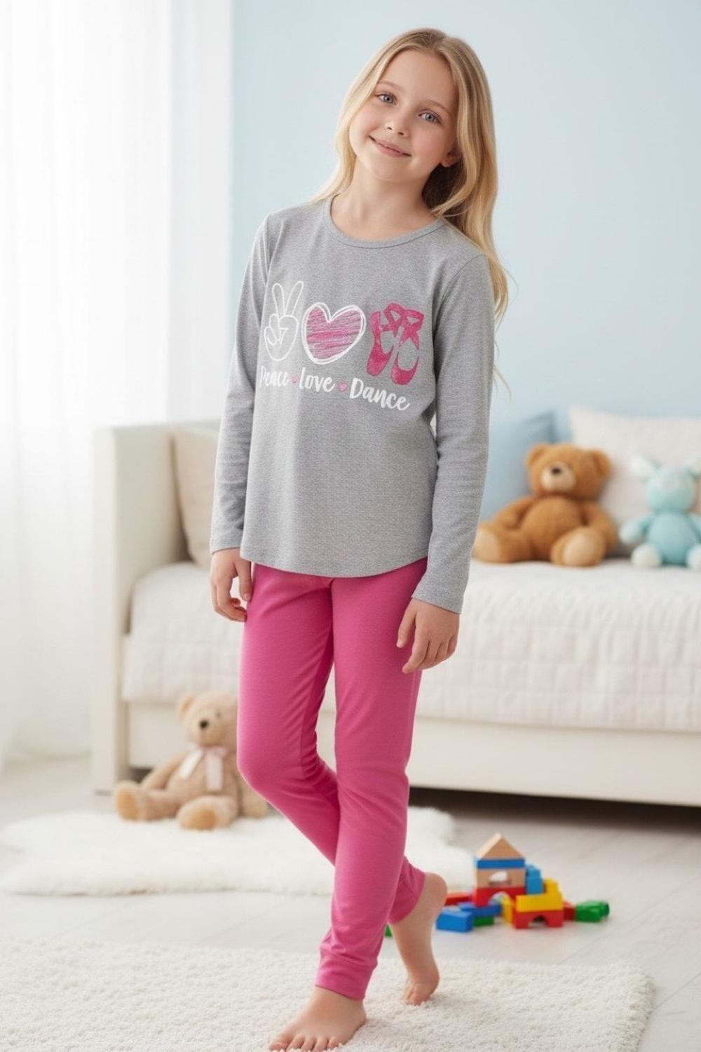 Pijama Niña Estampado Peace Love Dance K710002-2512-0
