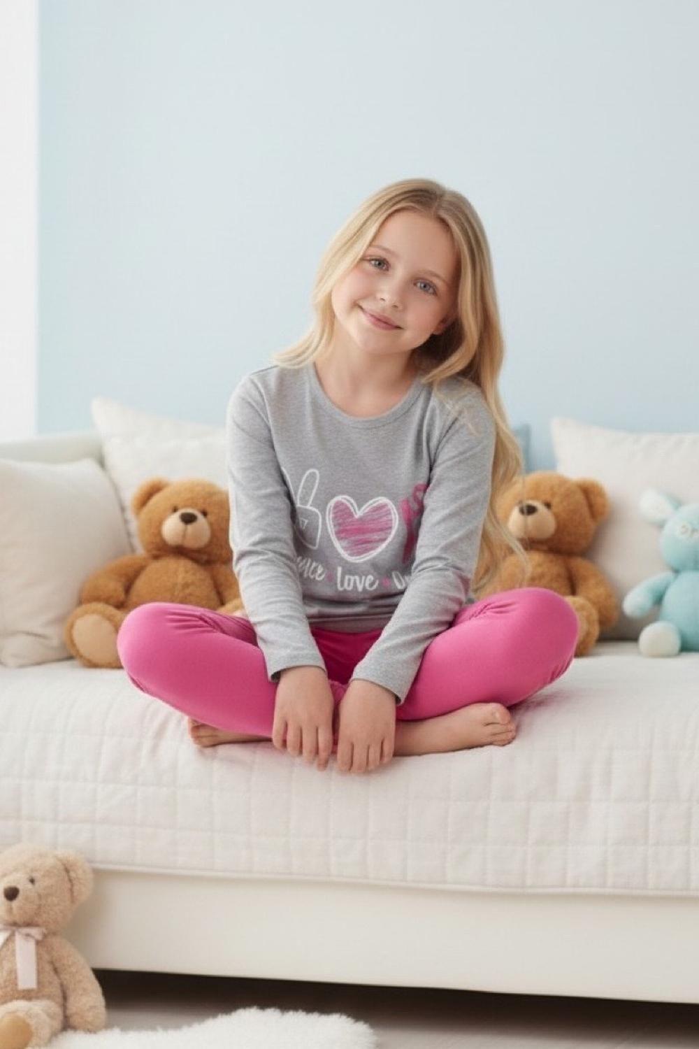 Pijama Niña Estampado Peace Love Dance K710002-2512-1