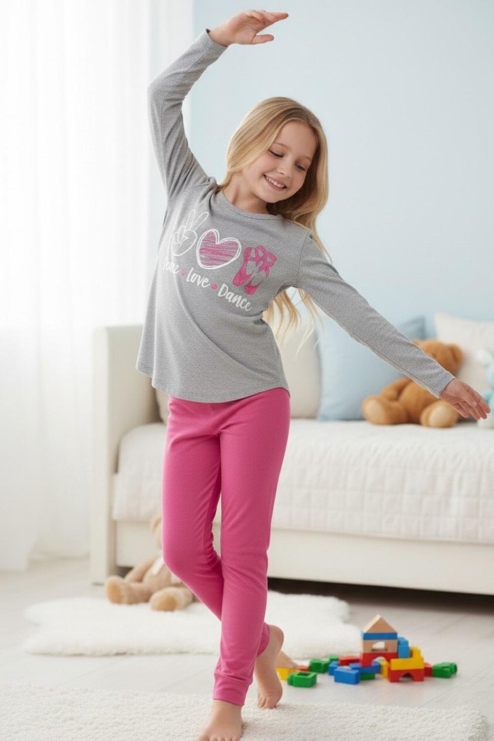 Pijama Niña Estampado Peace Love Dance K710002-2512-2