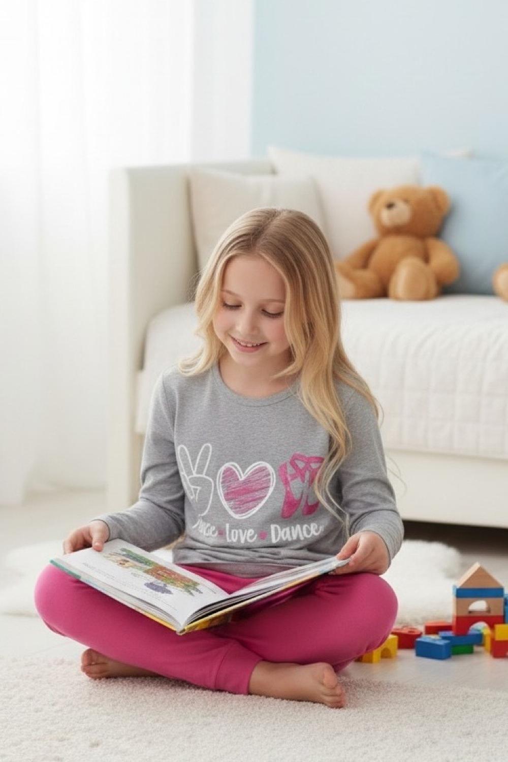 Pijama Niña Estampado Peace Love Dance K710002-2512-3