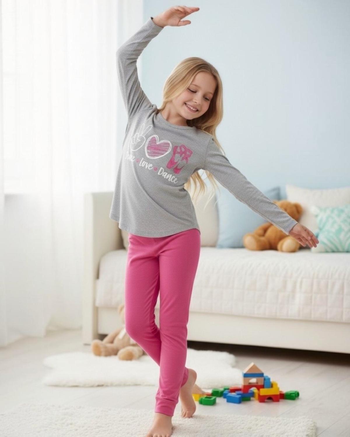 Pijama Niña Estampado Peace Love Dance K710002-2512-2
