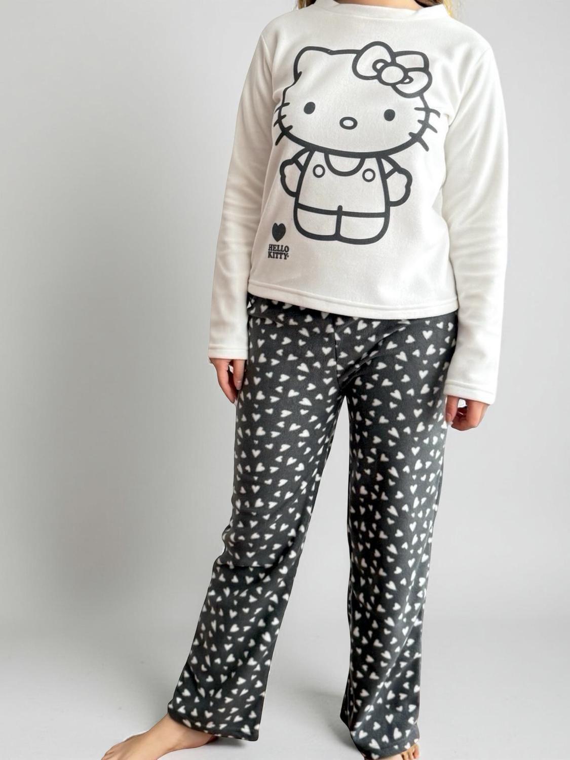 Pijama Micropolar Mujer Hello Kitty S1021240-Ivory-05-2