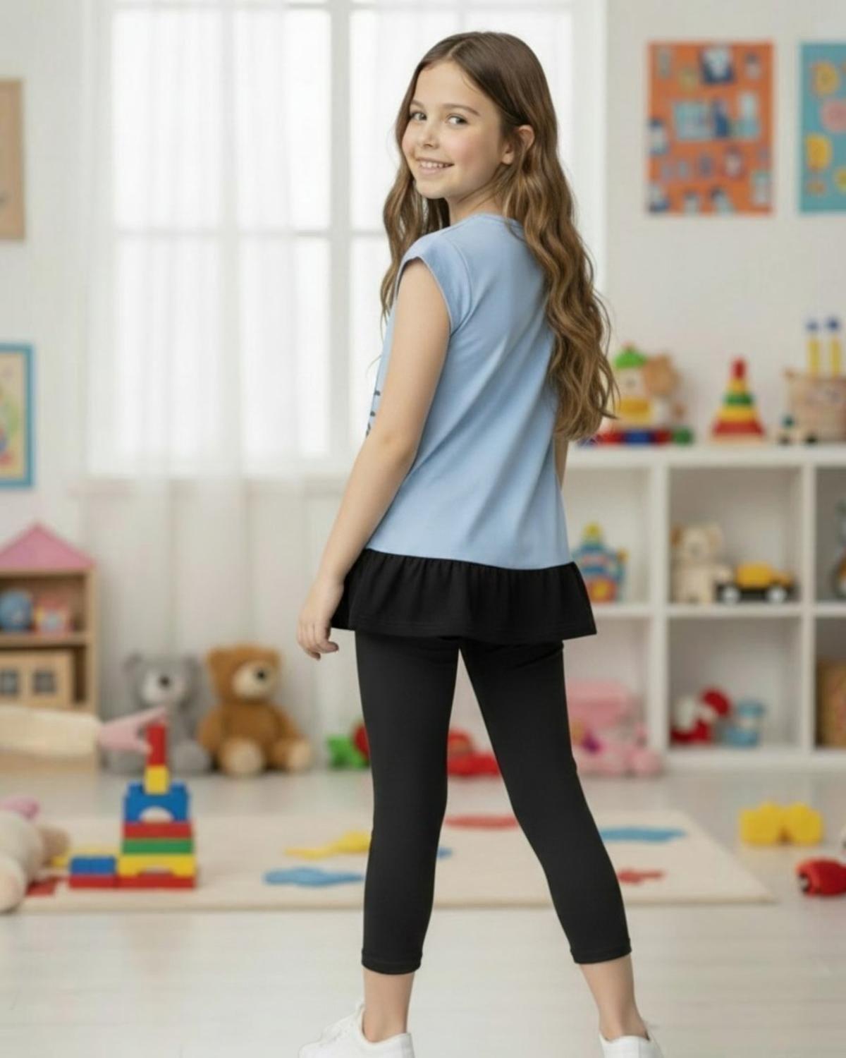 Conjunto Niña Hello Kitty Celeste-3