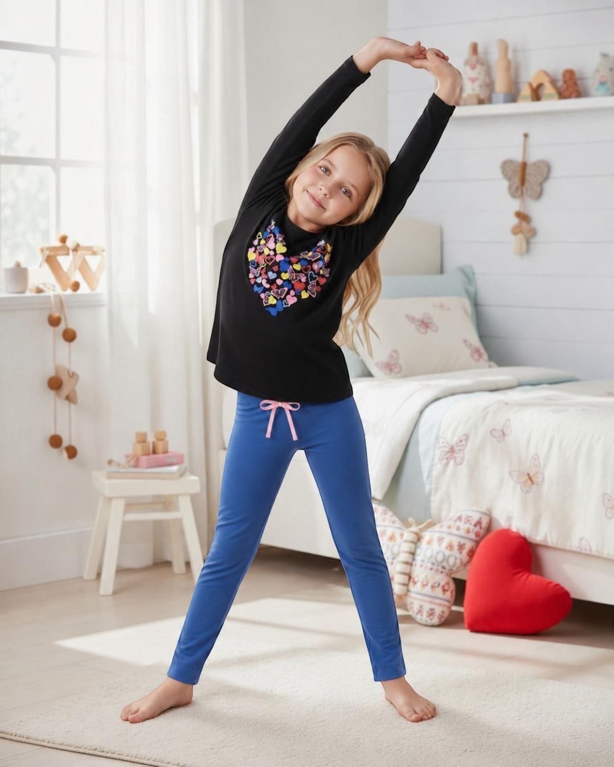 Pijama Niña Estampado Corazón Mariposas-2