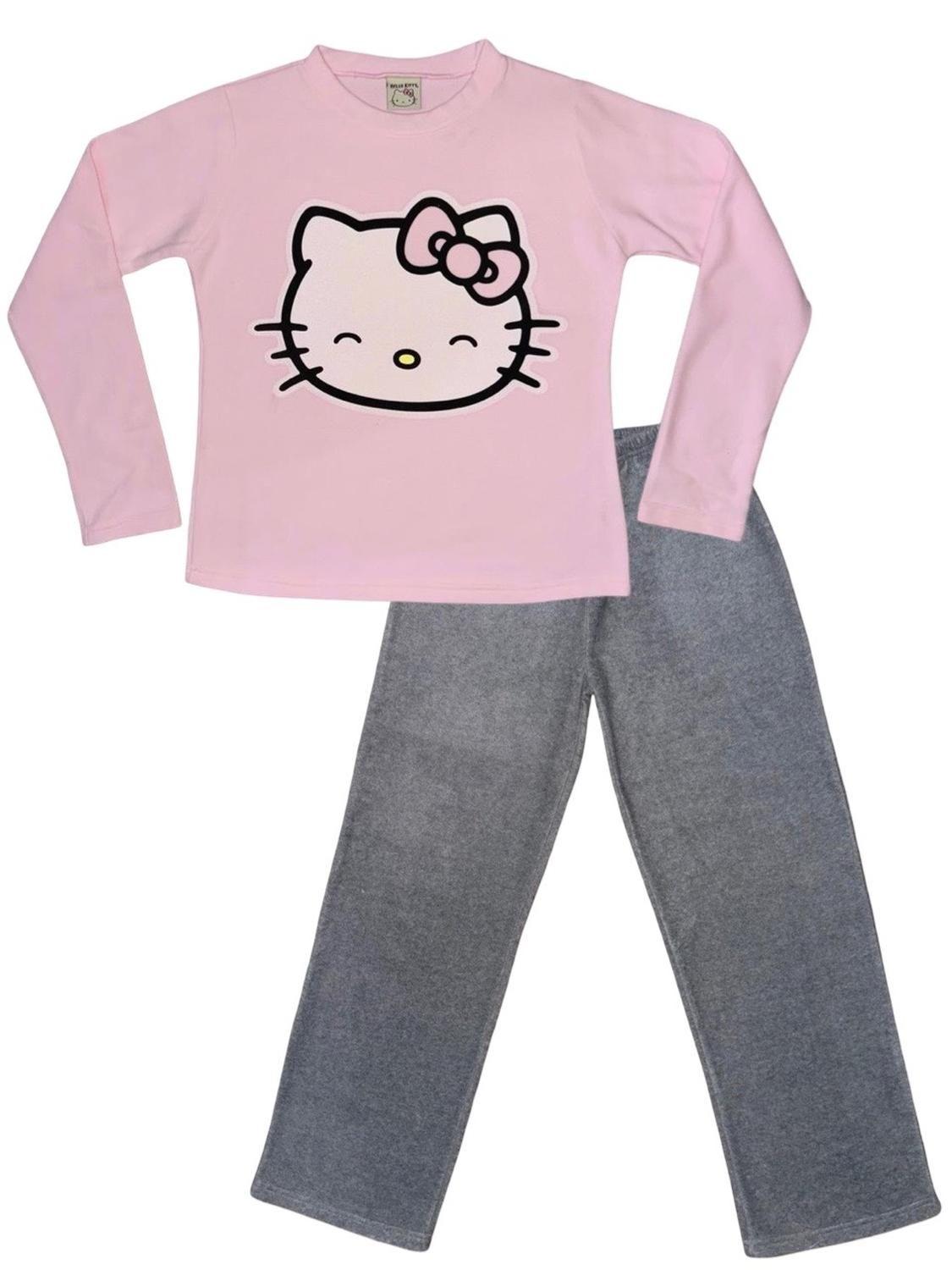 Pijama Micropolar Mujer Hello Kitty S1021219-Rosado-15-4