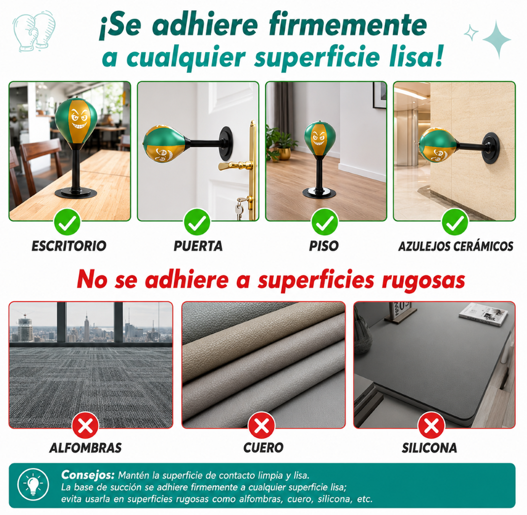 Set De Boxeo De Mesa Para Niños y Adultos  Con Base-2