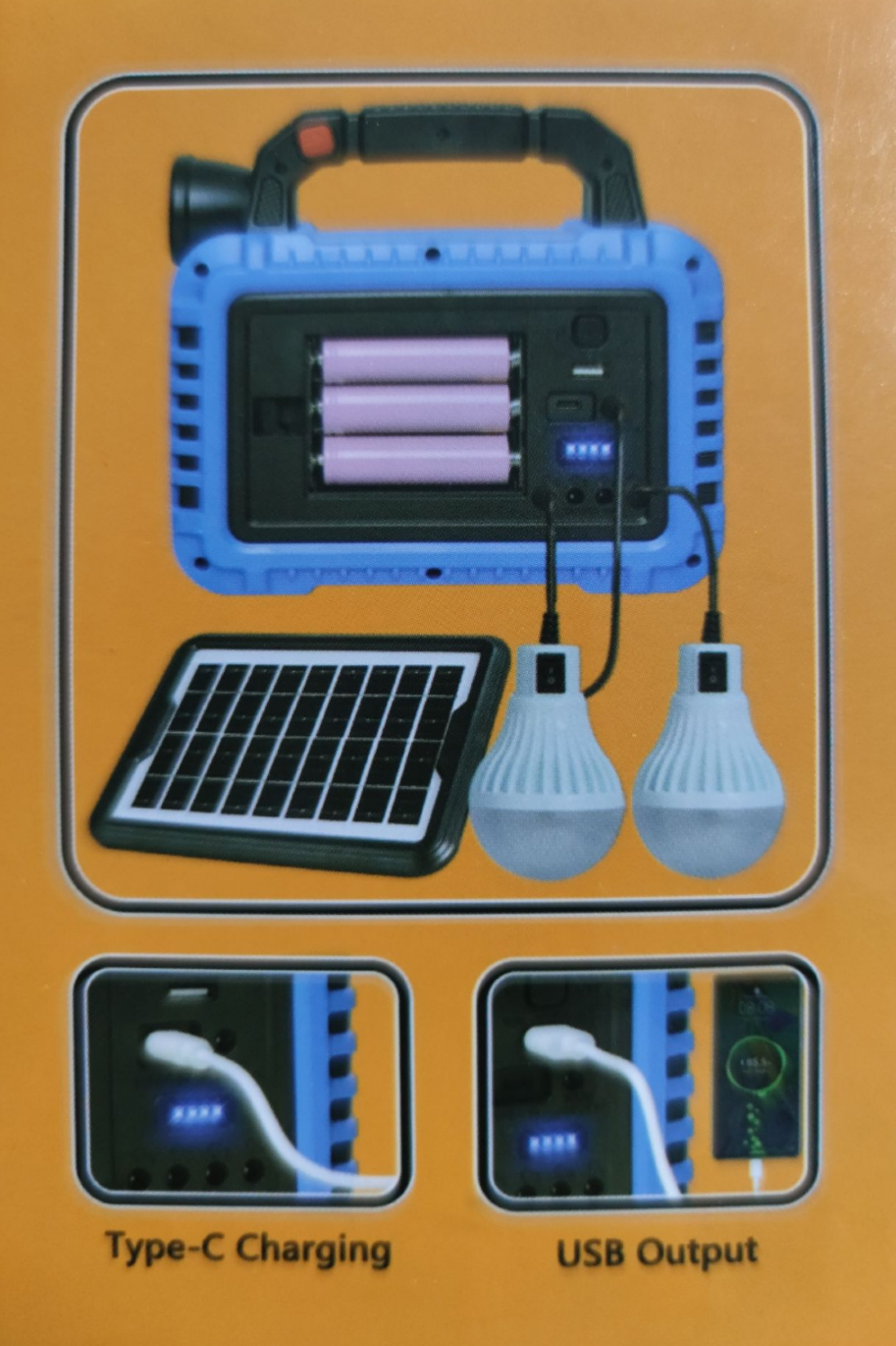 Kit De Emergencia Linterna Farol Led Fuente De Alimentacion-3