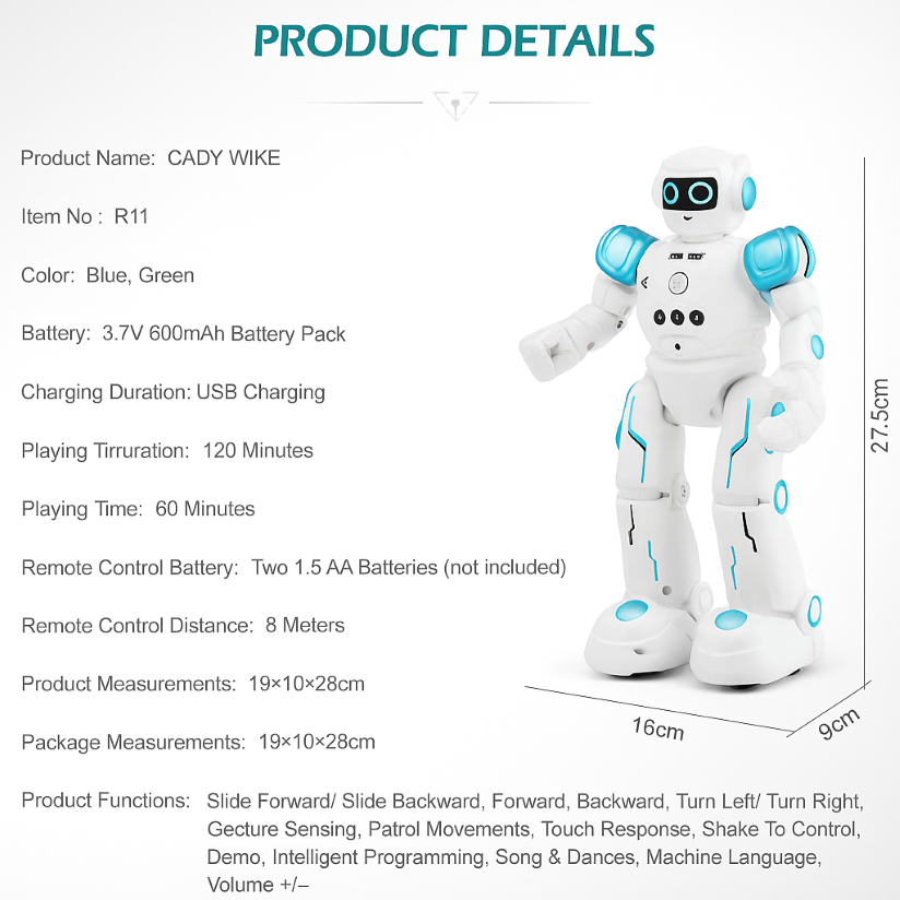 Ticktock-robot Iinteligente Jjrc Con Sensor De Gestos-4