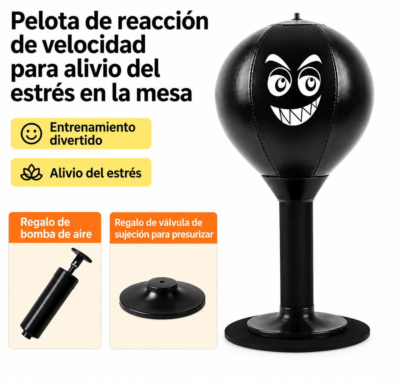 Set De Boxeo De Mesa Para Niños y Adultos Punching Ball -3