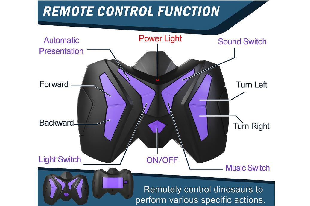 DINOAURIO A CONTROL REMOTO VELOCIRAPTOR 2.4GHZ 8WD-4