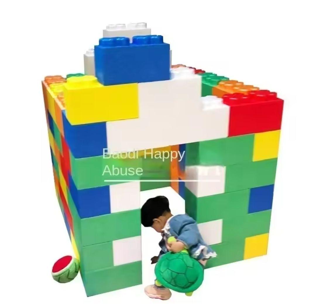 BLOQUE DE ESPUMA ROSA GIGANTE TIPO LEGO-2