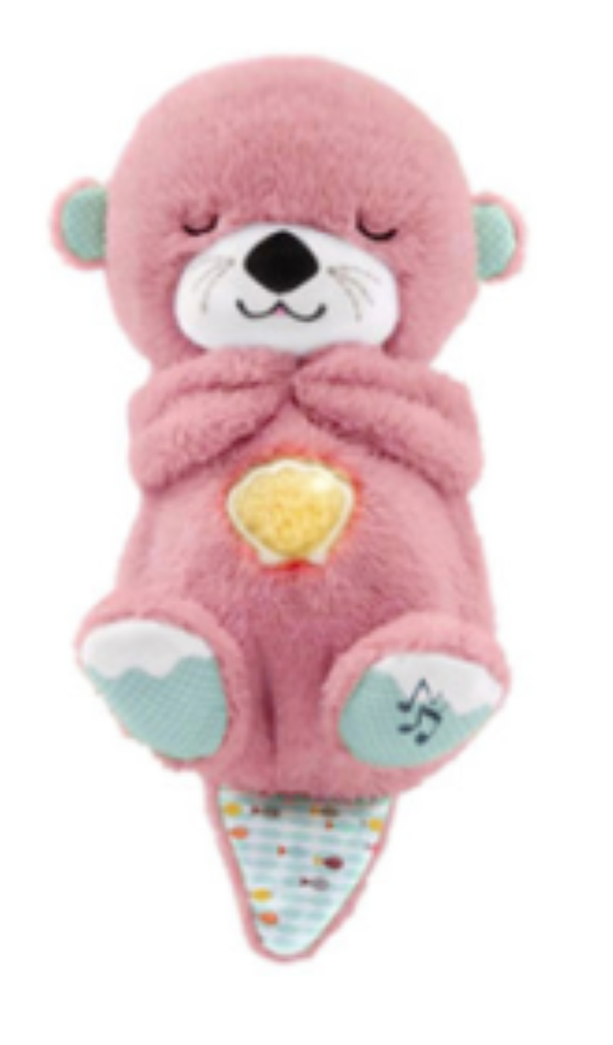 Peluche Nutria De Apego Con Musica Y Respira Rosado-3
