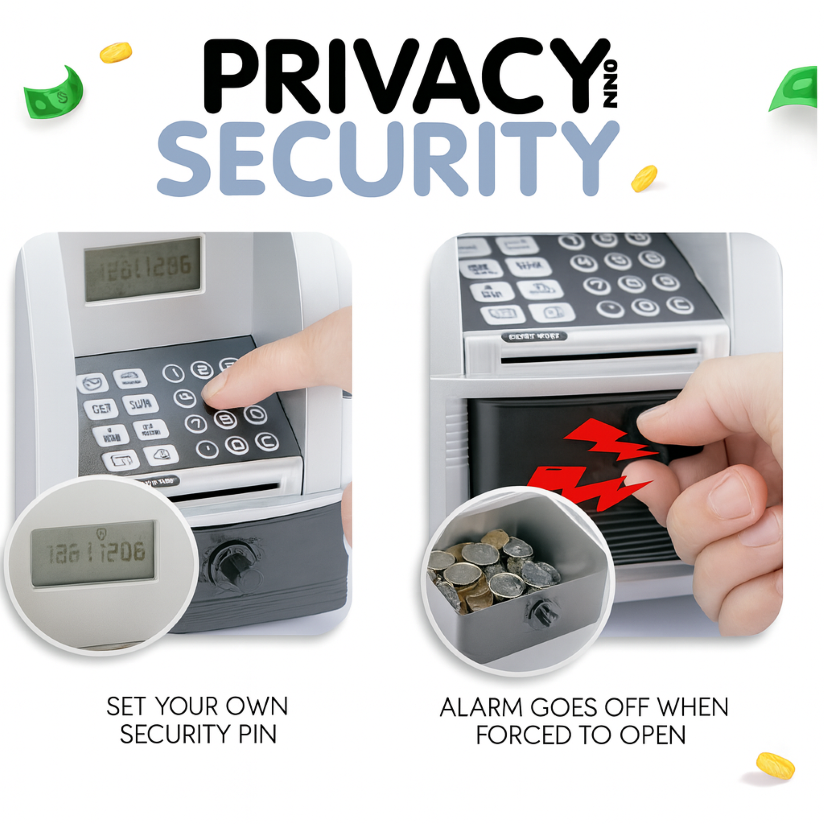 Cajero Automático ATM Alcancia Inteligente Para Niños-3