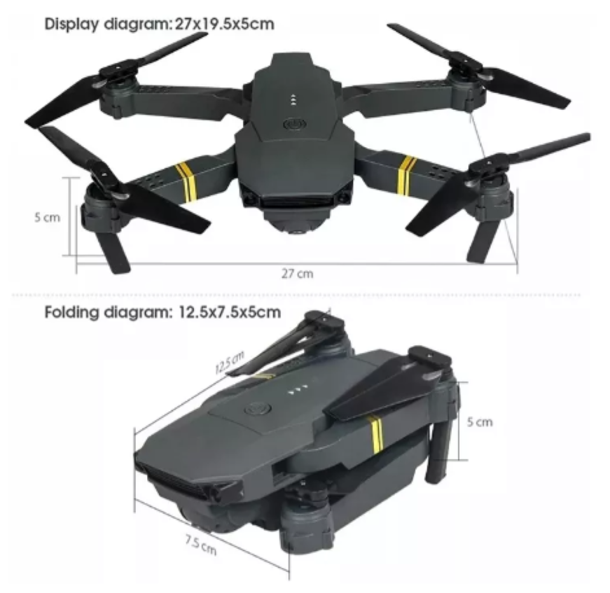 Drone 998 pro Con Cámara Wifi App Control + Batería Recargable -3